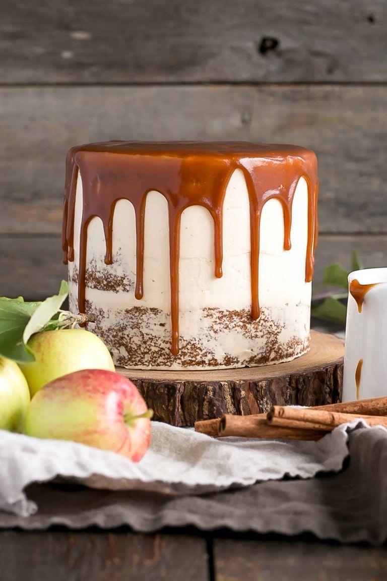 8" Salted Caramel Apple Cake