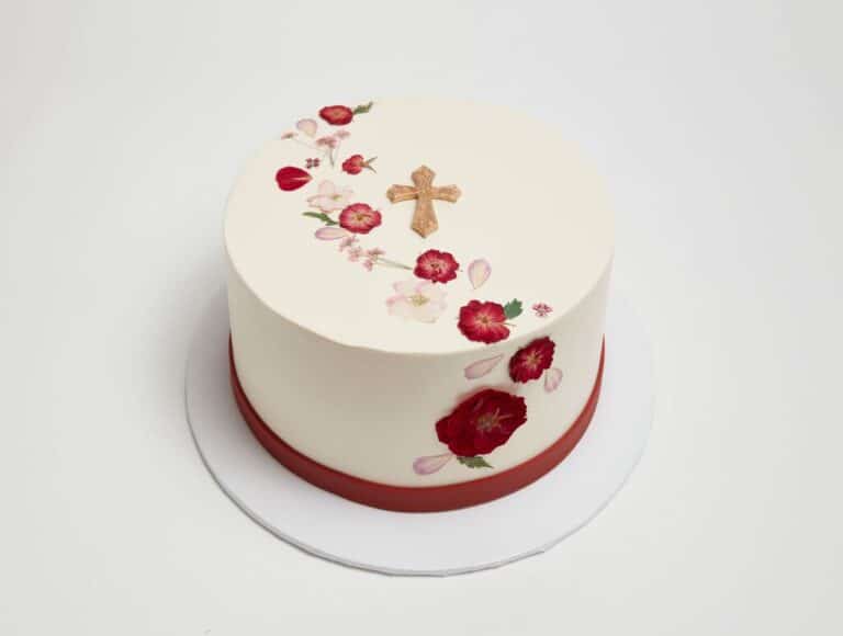 Cross & Floral Vine Cake